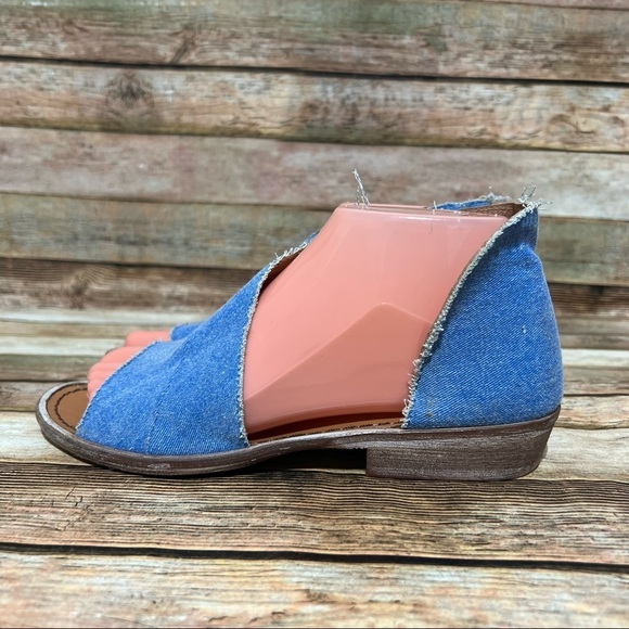 Free People Denim Open Toe Sandals - Picture 1 of 5